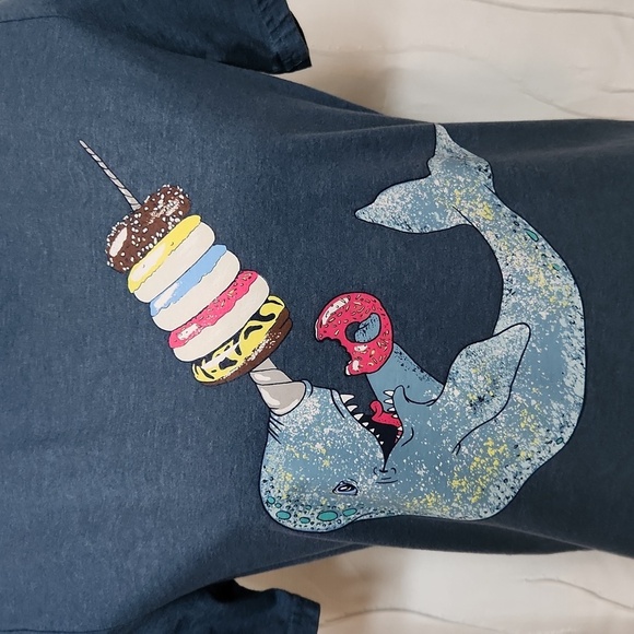 Cat & Jack Narwhal with Donuts Shirt - Picture 2 of 4
